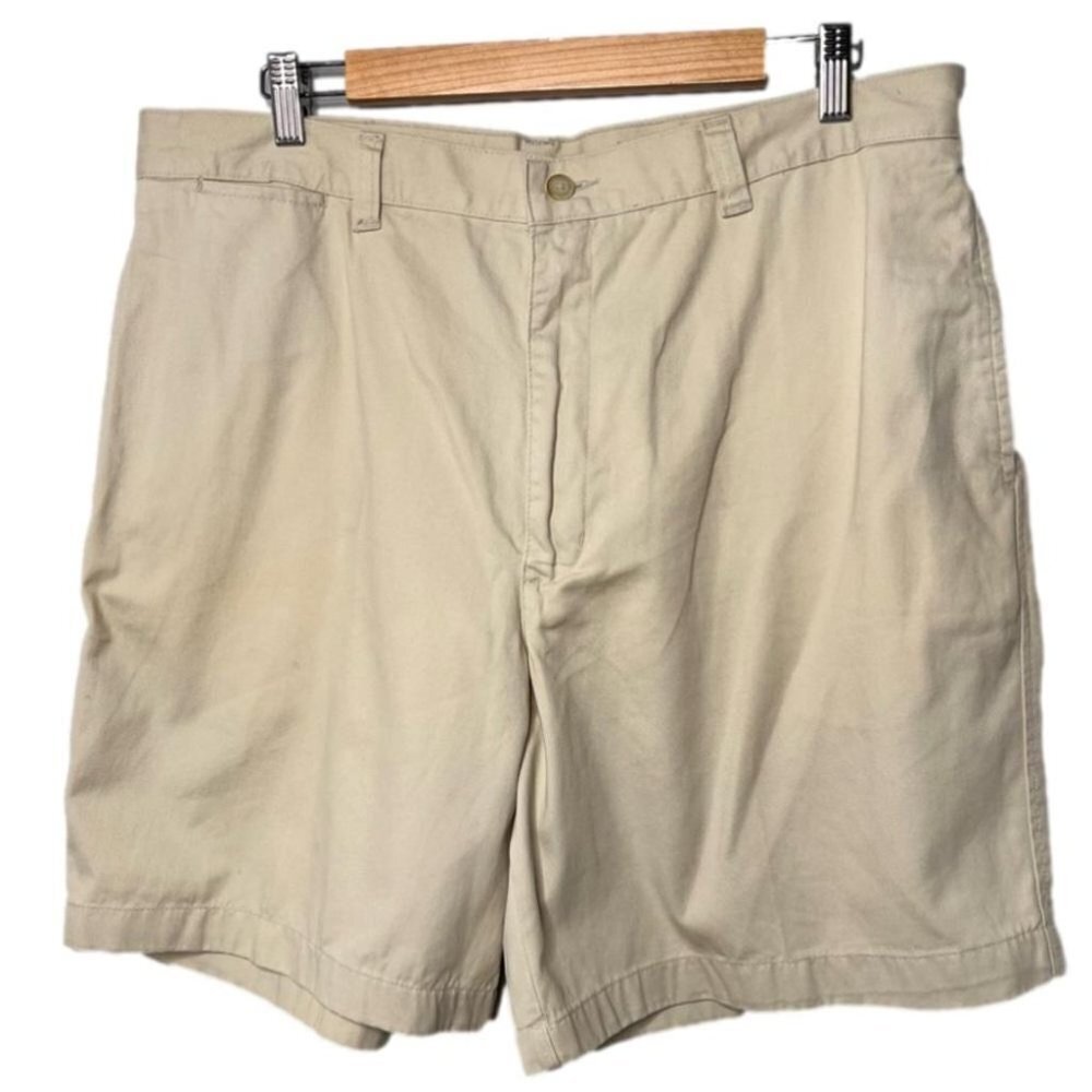 Joseph&Lyman Mens Size 36 Khaki Chino Shorts NEW Flat Front Cotton Classic